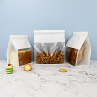 Sachet à cordon en papier kraft blanc anti-graisse recyclable de qualité alimentaire Impression en gravure pour produits de boulangerie Biscuits