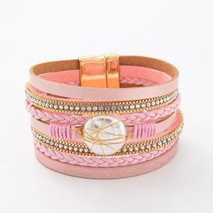 Bohemian <b>Leather</b> <b>Bracelet</b> Professional White Label Hand Polished Bangle Holiday Gift for Women Non-oxidizing Surface - Product Image 3