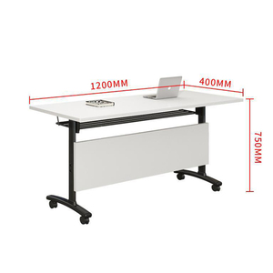 Hiện đại gấp di động hình chữ nhật bàn văn phòng có thể gập lại trường lớp học sinh viên hội nghị nhân viên xoay bàn phòng đào tạo - Product Image 6