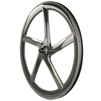 Roda Sepeda 5 Spoke 55mm Depth Clincher 23mm Lebar 700c Carbon Rim Brake Track Triathlon Time Trial Roda Carbon 5 Spoke