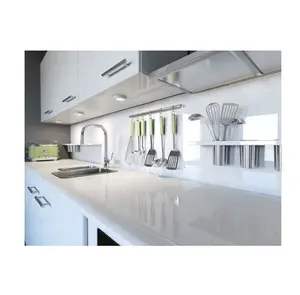 Moderne Custom gemacht pure White Artifical Quartz Stone Kitchen arbeitsplatte
