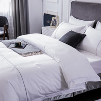 Ensemble de literie de luxe de haute qualité 100% coton tissé moderne 4 pièces taille King 400TC 5 étoiles pour hôtel
