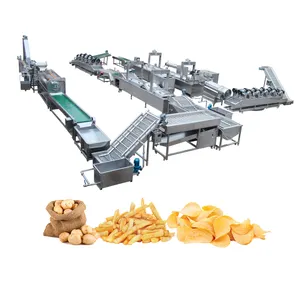 Voll automatische Verarbeitung von frischen Pommes Frites Ausrüstung Kartoffel chips Herstellung Maschine