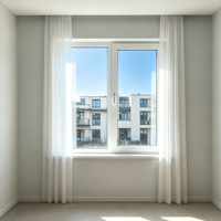 Ventana Abatible de PVC Resistente al Viento, Estándar Europeo CE, para Proyectos de Venta al por Mayor en Edificios de Apartamentos Europeos