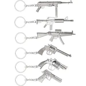 SAMPLE GRÁTIS Chaveiro Liga de zinco Metal Chaveiro Mini arma Chaveiro Auto Pingente Criativo para Mulheres Homens Presente Mini Arma Chaveiro