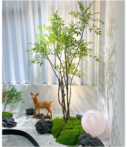 C391 haut de gamme Nandina Domestica plantes artificielles aménagement paysager intérieur <span class=keywords><strong>escalier</strong></span> fenêtre décoration ornements de sol Style nordique - Product Image 6