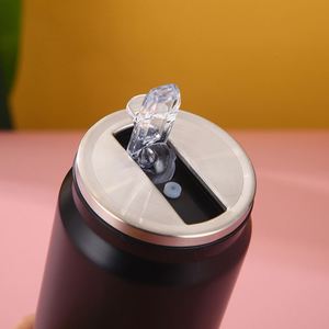Vaso Térmico de Acero Inoxidable de Doble Pared con Diseño Clásico en Forma de Cola, Aislado al Vacío con Tapa para Agua, Ideal para Camping - Product Image 2