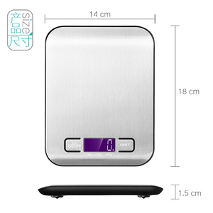 Pinxin solde personnalisé Cuisine en acier inoxydable 5kg Etekcity <span class=keywords><strong>Balance</strong></span> de Cuisine intelligente alimentaire pesant 2020 - Product Image 3