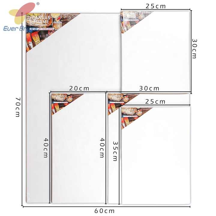 Blank White Canvas Panel Board Artist Stretched Canvas for Oil Acrylic ...