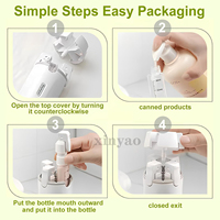 Flacon distributeur de voyage 4-en-1 personnalisé avec logo – Bouteille de recharge portable anti-fuite pour cosmétiques et compléments – Kit de voyage