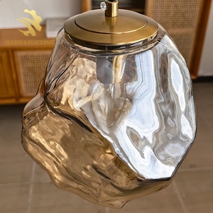 Post moderne créatif décor verre bloc lustre salon <span class=keywords><strong>salle</strong></span> à manger chambre chevet <span class=keywords><strong>petite</strong></span> barre de lave LED ampoule lustre - Product Image 5