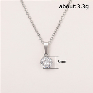 Collana con Ciondolo Semplice per Donne, Stile Europeo e Americano, Catena per Clavicola, Regalo di San Valentino, Gioielli - Product Image 4