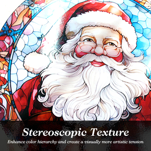Atrapasoles de Vidrio con Diseño Navideño de Santa Claus para Regalos Navideños, Decoración para Colgar en la Pared - Product Image 3