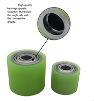 Nouveaux rouleaux de guidage en polyuréthane caoutchouté, résistants à l'usure, pour convoyeur à tambour non motorisé, modèle 15*15 608zz/684zz