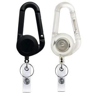 Llavero y Mosquetón Promocional al por Mayor RTS, Portacredencial Telescópico Negro con Hebilla para Coche y Oficina, Portacredencial <span class=keywords><strong>YoYo</strong></span> - Product Image 2