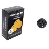 Balle de pickleball rigide de 74 mm, rotomoulée, phosphorescente, 40 trous, écologique, épaisseur 2 mm, pour jeu nocturne