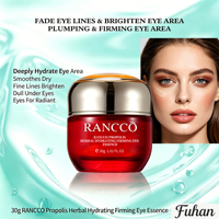 Crème hydratante et raffermissante pour les yeux à la propolis biologique naturelle, aux extraits de Tremella, d'hamamélis, d'huile de coco et de vitamines, anti-rides
