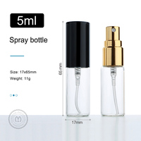 SUMEEAR 5ml Portable Vide Cosmetic Case Clear Glass Spray Bottles Parfum for Gift Mini Sample Bottle Parfum Makeup Containrs