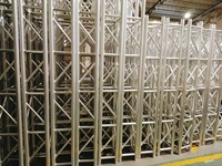 Sistema de Iluminación Profesional para Escenarios Exteriores Mansender 10X12M, Estructura de Techo Arqueado Triangular de Hierro Modular, Carga Pesada 1000kg, con Pernos