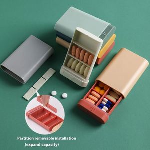 กล่องเก็บยาพกพาขนาดเล็ก 7 วัน กล่องพลาสติกแบ่งช่องสำหรับจัดเก็บยา - Product Image 2