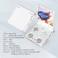 Nouvelle console de jeu portable Miyoo Mini Plus Flip Flip-top, écran tactile de 2,8 pouces, résolution 640x480, 64 Go, affichage couleur rétro nostalgique
