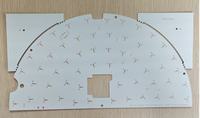 Circuit imprimé LED en forme d'éventail personnalisé, base en aluminium MCPCB, dissipation thermique élevée, circuit imprimé LED semi-circulaire pour éclairage industriel