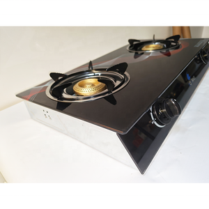 BOWANG-Gaziniere Estufa de <span class=keywords><strong>Gas</strong></span> con Encendido Automático Jiko La Gesi Mbili para Mesa Doméstica, Placa de Cocción de <span class=keywords><strong>Gas</strong></span> de Cerámica con Vidrio Templado - Product Image 3