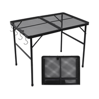 Table pliante légère en aluminium de 3 pieds pour grillades en plein air Portable et réglable en hauteur pour le camping Patio BBQ Garden Use