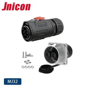 Jnicon MJ32 Industrial 2 Pin IP67 Waterproof Electrical Connector Power Connection 300V AC Plug Socket for Auto Electric Bike