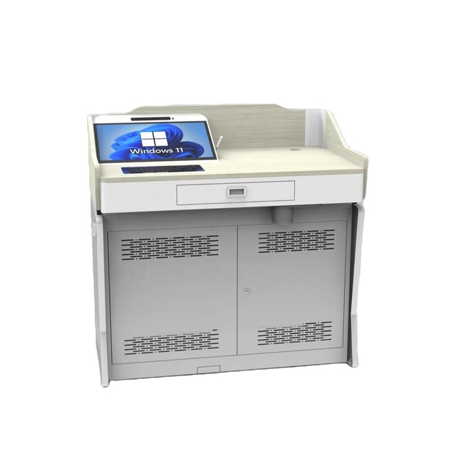 Other School Furniture Wireless Presentation Systems Digital Lectern Podium with Screen 21.5" Touchscreen with Electric Lifting