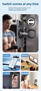 Support de téléphone magnétique pliable double face 2026 en alliage métallique compatible avec <span class=keywords><strong>iPhone</strong></span> 16, avec anneau de maintien magnétique - Product Image 2