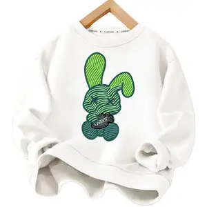 Sudadera con capucha de primavera para niños, Círculo de lana de algodón puro, chaqueta informal de moda para niños y niñas, manga larga fina en el interior