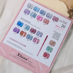 KLANA 24 สี แม่เหล็กเพชรตกแต่งเล็บแบบตาแมว เจลยูวีแม่เหล็กสำหรับเล็บเจลตาแมวแบบ LED - Product Image 1