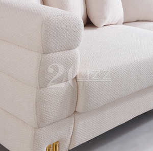 Divano moderno in tessuto di peluche <span class=keywords><strong>Beige</strong></span> dal Design minimalista italiano - Product Image 6
