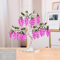 Ornement de table en forme de vigne de cristal pour la décoration de la maison, pour le salon, le bureau ou les étagères