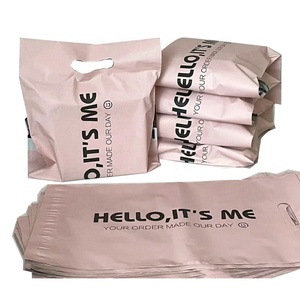 Tùy chỉnh in logo sang trọng màu hồng nhựa gửi thư chuyển phát nhanh Poly bưu phẩm vận chuyển đóng gói túi bưu chính với xử lý cho Tạp Chí - Product Image 3
