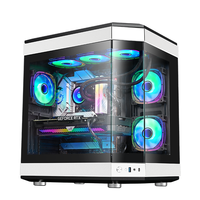 Tempered Glass Hot Selling Gaming Case ATX Full Tower Stock with Fan Gamer PC Cooling USB Ports