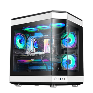 Boîtier de jeu ATX Full Tower en verre trempé, très demandé, avec ventilateur, refroidissement pour <span class=keywords><strong>PC</strong></span> <span class=keywords><strong>gamer</strong></span> et ports USB - Product Image 5
