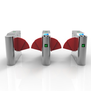Cancello a battente ellittico personalizzato in acciaio inossidabile 304, con alette allargate a doppio strato in PU e scheda RFID per stazione della metropolitana - Product Image 4