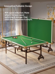 Guijia Home Solid Wood Foldable Pool Table Standard Large Size Chinese Black 8 <strong>Snooker</strong> Practice Five-Point Indoor Adult <strong>Gifts</strong> - Product Image 2