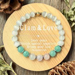 Natural Stone Bracelet Colorful Glass Beaded Aura Protection Fast Worldwide Shipping for Wholesalers Gift Set Assembly - Product Image 2