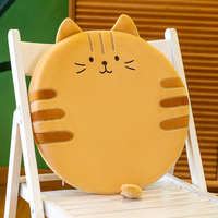 Coussin de siège en mousse à mémoire de forme à imprimé animalier de dessin animé pour chaise de bureau, dortoir, salle d'étude, rond, 40 cm, épais, confortable pour les étudiants