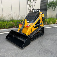 Mini Caricatore Frontale Compatto, Skid Steer Loader 4x4 a Trazione Integrale, Diesel Certificato EPA Tier 4 con Trivella, Alta Efficienza per l'Agricoltura
