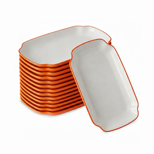 Bandeja de Servir de Melamina Irrompible y Reutilizable, Plato Apto para Lavavajillas, Platos y Utensilios de Servir de Melamina - Product Image 2