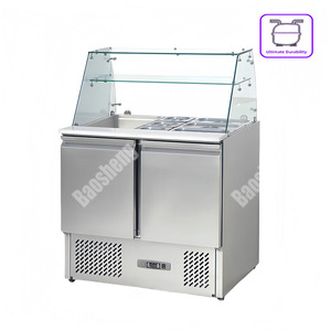 Amerikan tarzı buzdolabı ekipmanları ticari tezgah altı buzdolabı Pizza hazırlık masa buzdolabı salata sandviç hazırlık Chiller - Product Image 3