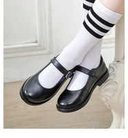Chaussures en gros pour filles – Nouveauté été : Escarpins de princesse en cuir noir antidérapants avec doublure en microfibre, idéals pour le campus des petites filles
