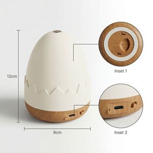 Smart <b>Night</b> <b>Light</b> 12cm Egg Shape Rechargeable <b>Sensor</b> Led For Bedroom Living Room - Product Image 1