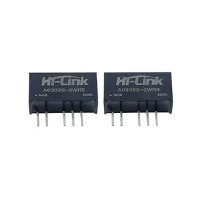 Hi-Link dc dc converter 2w constant voltage input 3.3v to 3.3v 303mA 1500VDC isolated switching power module supply A0303S-2WR3