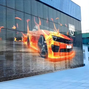 Projektör modülü P3.91 kafes kutu 3D Ultra olay iç duvar reklam paneli kapalı açık ekran şeffaf Led ekran - Product Image 5