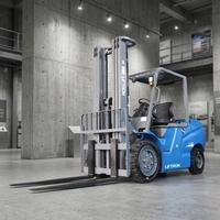 Montacargas Eléctrico Liftron CPD35L 3.5T con Batería de Iones de Litio, Neumáticos Sólidos, Distancia Entre Ejes Larga, Estable, para Manejo de Materiales en Exteriores